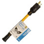 Southwire 09021  9" Male Twist-To-Lock Plug to Female Standard U-Ground Receptacle 12/3 STW Adapter Image 1