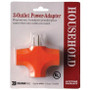 Southwire 09906  3 Outlet Adapter Solid Molded PVC Orange Image 1