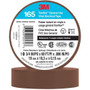 3M Temflex 165BR4A  3/4" x 60' Brown General Use Vinyl Electrical Tape Image 0