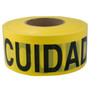 C.H. Hanson  16002  1000' x 3" 'CAUTION - CUIDADO' Barricade Tape - Black Letters on Standard 2 mil Yellow Tape Image 0