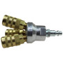 Coilhose Pneumatics 3002-15X-DPB  1/4" Tri-Pod Manifold Assembly with Industrial Interchange Couplers Image 0
