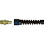 Coilhose Pneumatics PFE40254T  1/4" x 25' Flexeel Polyurethane Reinforced Straight Air Hose with Strain Relief Fittings - Transparent Blue Image 2