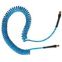 Coilhose Pneumatics PUE14-20AT  1/4" x 20' Flexeel Polyurethane Reinforced Coiled Air Hose - Transparent Blue Image 0