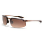 Crossfire 211125  ES4 Safety Glasses HD Brown Flash Mirror Lens - Crystal Brown Frame Image 0