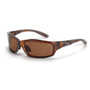 Crossfire 21126  Infinity Safety Glasses HD Brown Polarized Lens - Crystal Brown Frame Image 0