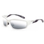 Crossfire 2243  Infinity Safety Glasses Silver Mirror Lens - Pearl White Frame Image 0