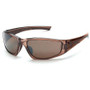 Crossfire 23117 RPG Safety Glasses HD Brown Flash Mirror Lens - Crystal Brown Frame Image 0