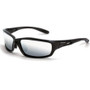 Crossfire 263  Infinity Safety Glasses Silver Mirror Lens - Shiny Black Frame Image 0