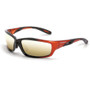 Crossfire 2812  Infinity Safety Glasses Gold Mirror Lens - Orange/Black Frame Image 0