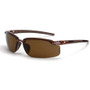 Crossfire 291113  ES5 Polarized Safety Glasses HD Brown Lens - Crystal Brown Frame Image 0