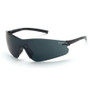 Crossfire 3021AF  Blade Frameless Safety Glasses Smoke Lens - Black Temple Image 0