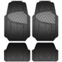 Armor All 79963  4 Piece Rubber All Season Floor Mat - Black- Grey Image 0