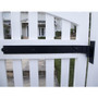 GatePro 5073003  12" Cranked Bands and Hooks on Plates Gate Hinges - Black Finish - 1 Pair Image 1