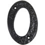GatePro 5701230  Antique #0 House Number 5" High - Dull Black Finish Image 0