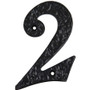 GatePro 5701232  Antique #2 House Number 5" High - Dull Black Finish Image 0