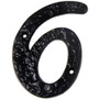 GatePro 5701236  Antique #6 House Number 5" High - Dull Black Finish Image 0