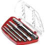 Performance Tool W2966  5 Piece Heavy Duty Screw Extractor Set with Case Image 1