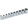 Performance Tool W36002  10 Piece SAE 1/4" Drive 6 Point Standard Socket Set Image 0