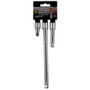 Performance Tool W38157  3 Piece 3/8" Drive Socket Wobble Extension Set 1-3/4", 3" and 8" Lengths Image 1