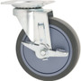 Titan Casters 4031555T  TPR Swivel Caster 5" Rubber with Brake Image 0