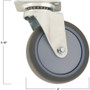Titan Casters 4033455T  Swivel Caster 4" Dyna Tread Wheel Image 4