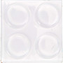 SoftTouch 4114695N  Self-Stick Noise Dampening Bumpers 1/2" Round Pads - 12 Piece Image 0