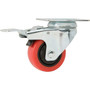 Titan Casters 4120555T  Polyurethane Swivel Plate Caster with Brake - 3"  Image 0