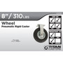 Titan Casters 4130755  Caster Gate Rigid 8" 9795 Pneumatic Image 1