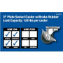 Titan Casters 4326355  Swivel Caster with Brake 3" Image 0