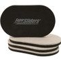 Super Sliders 4705195N  Reusable Felt Furniture Sliders for Hard Surfaces Oval 3-1/2" x 6" - 4 Pack Image 0