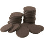 SoftTouch 4728395N  Brown Felt Pads 1-1/2" - 24 Pack Image 0