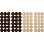 SoftTouch 4771595N  Brown and Beige Felt Pads 1" Value Pack - 72 Pack Image 0
