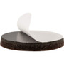 SoftTouch 4771595N  Brown and Beige Felt Pads 1" Value Pack - 72 Pack Image 2