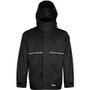 Viking Wear 3307J  Men's Black Journeyman 420D Nylon Rain Jacket with Hood - Medium Image 0