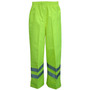 Viking Wear D6329WPG  Professional Journeyman Hi-Vis 300D Trilobal Safety Rain Pants - Large Image 0