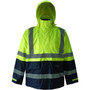 Viking Wear D6335JG  Professional Journeyman Hi-Vis 300D Trilobal Safety Rain Jacket with Hood - X-Large Image 0