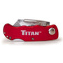 Titan 11015  Folding Pocket Utilty Knife with Quick Blade Change - Red Image 2