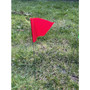 Swanson FRD21100  2" x 3" Red Marking Flags on 21" Steel Wire Staffs - 100 per Bundle Image 1