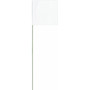 Swanson FWT21100  2" x 3" White Marking Flags on 21" Steel Wire Staffs - 100 per Bundle Image 0