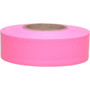 Swanson RFTGLP150  1-3/16" x 150' Pink Glo 4.5 mil Taffeta Grade Flagging Tape Image 0