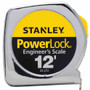 Stanley 33-272  12' x 1/2" Heavy-Duty PowerLock Tape Measure - Decimal Scale Image 0 Stanley 33-272  12' x 1/2" Heavy-Duty PowerLock Tape Measure - Decimal Scale Image 0