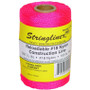 Stringliner 35462  500' Braided Nylon Construction Line Fluorescent Pink 1/2-lb. Replacement Roll Image 0