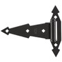 National N109-031  Ornamental Spring T-Hinge 7"  - Black (SPB846)  2 per Package Image 0
