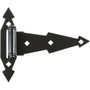 National N165-480  Ornamental 7" T-Hinge - Black (V849) - 2 Hinges per Package Image 0