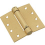National N184-572  Square Corner 4" Spring Hinge - Brass (V520) Image 0