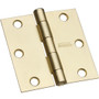National N186-908  Square Corner 3" Door Hinge - Satin Brass - 2 per Package  Image 0