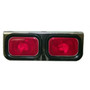 American Chrome 21443  Stainless Steel Light Bracket with Two Rectanular Red Lignts Image 0