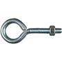National N221-267  3/8" x 4" Eye Bolt with Nut - Zinc Plated Image 0