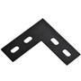 National N351-504  4.5" x 1.5" x 1/8" Corner Plate - Black (1175BC) Image 0