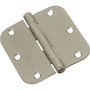 National N830-242  3-1/2" Round Corner Door Hinge - Satin Nickel  (SPB512R5/8) Image 0